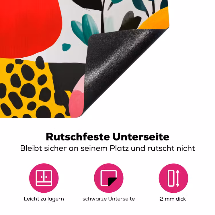 Stippen - Vormen - Modern - Kleuren Inductie beschermer vinyl 3mm klein -zzzzzzz-lf-onderkant