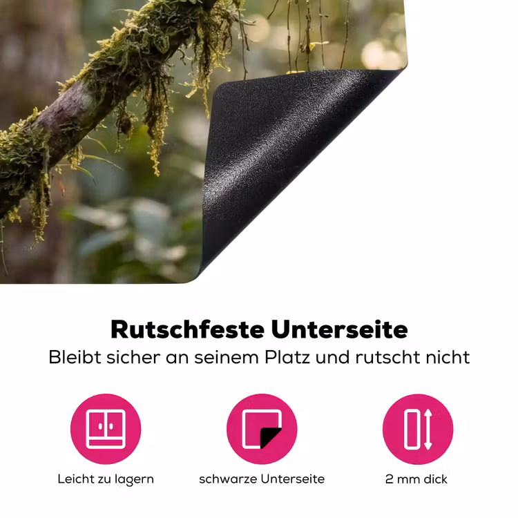 Quetzal - Jungle - Natuur - Groen Inductie beschermer vinyl 3mm klein -zzzzzzz-lf-onderkant