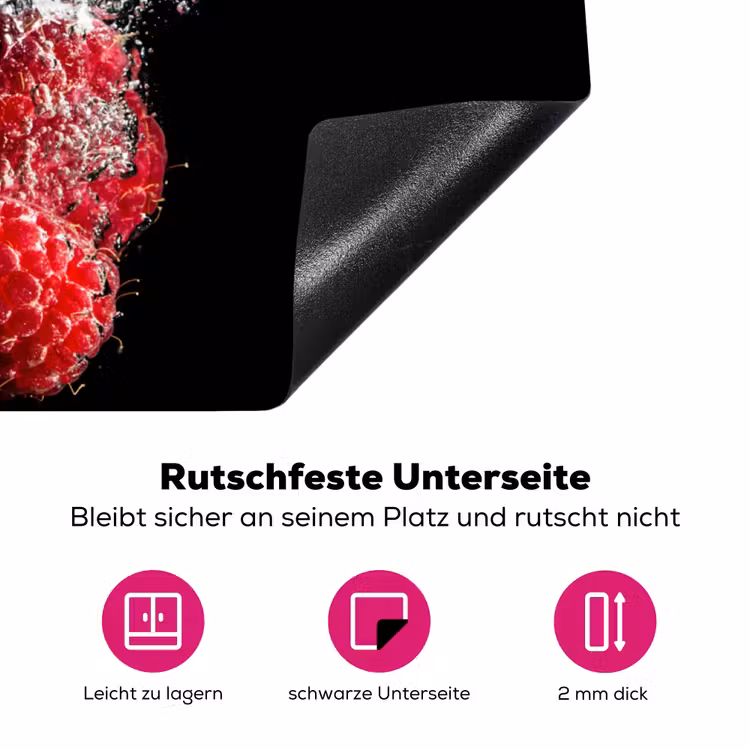Frambozen Onderdompeling Inductie beschermer vinyl 3mm klein -zzzzzzz-lf-onderkant