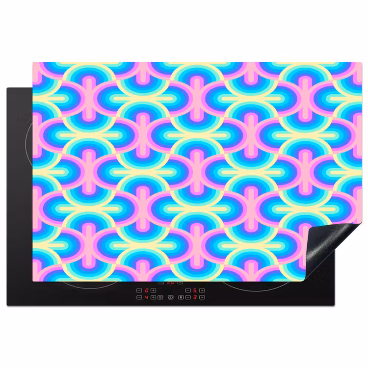 Regenboog - Neon - Kleuren Inductie beschermer vinyl 3mm klein 276 -3d