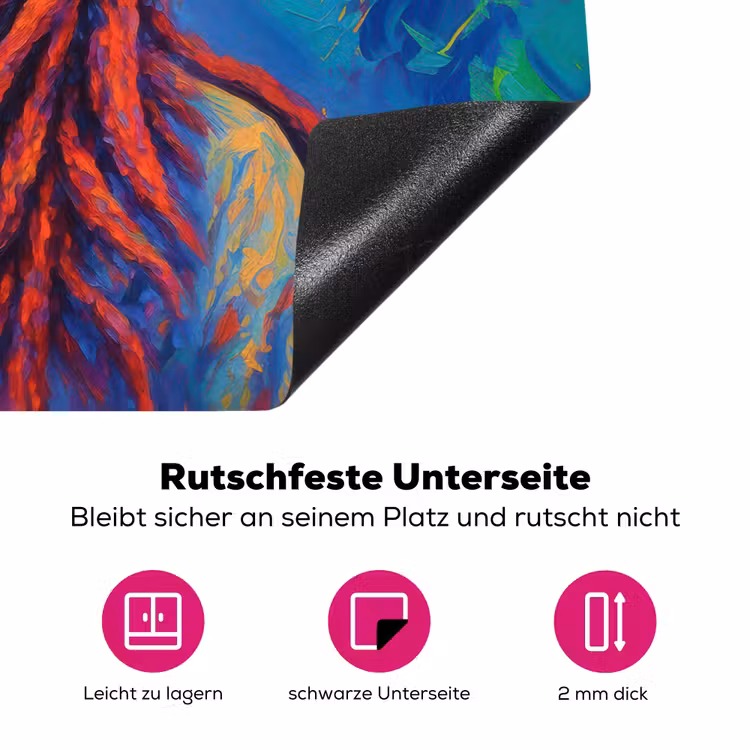 Regenboogkleuren - Man - schilderij Inductie beschermer vinyl 3mm klein -zzzzzzz-lf-onderkant