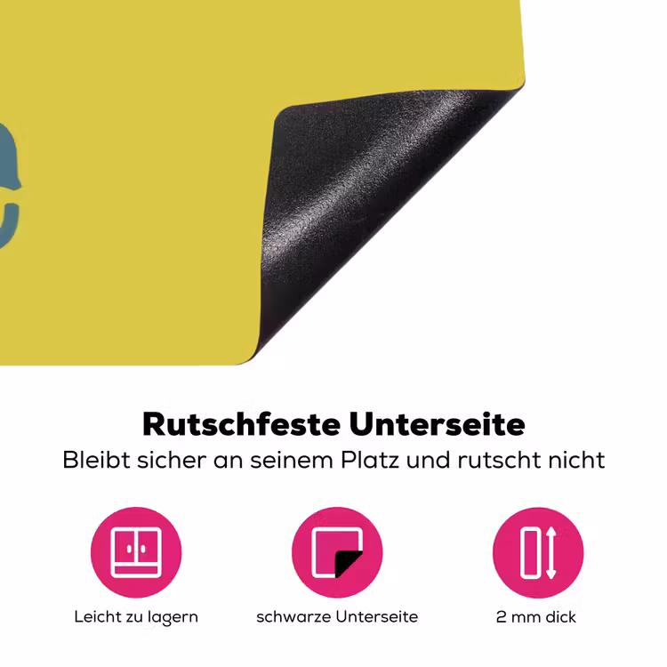 Ride or die - Geel - Blauw Inductie beschermer vinyl 3mm klein -zzzzzzz-lf-onderkant