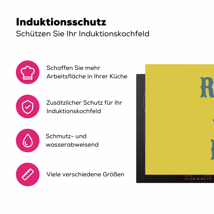 Ride or die - Geel - Blauw Inductie beschermer vinyl 3mm klein -zzzzzzz-lf-ups
