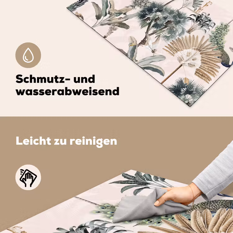 Retro - Jungle - Natuur - Dieren Inductie beschermer vinyl 3mm klein -tsfeer6_DE