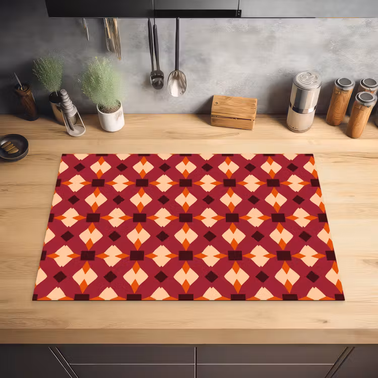 Retro - Patroon - Kleurrijk Inductie beschermer vinyl 3mm klein 276 -sfeer5