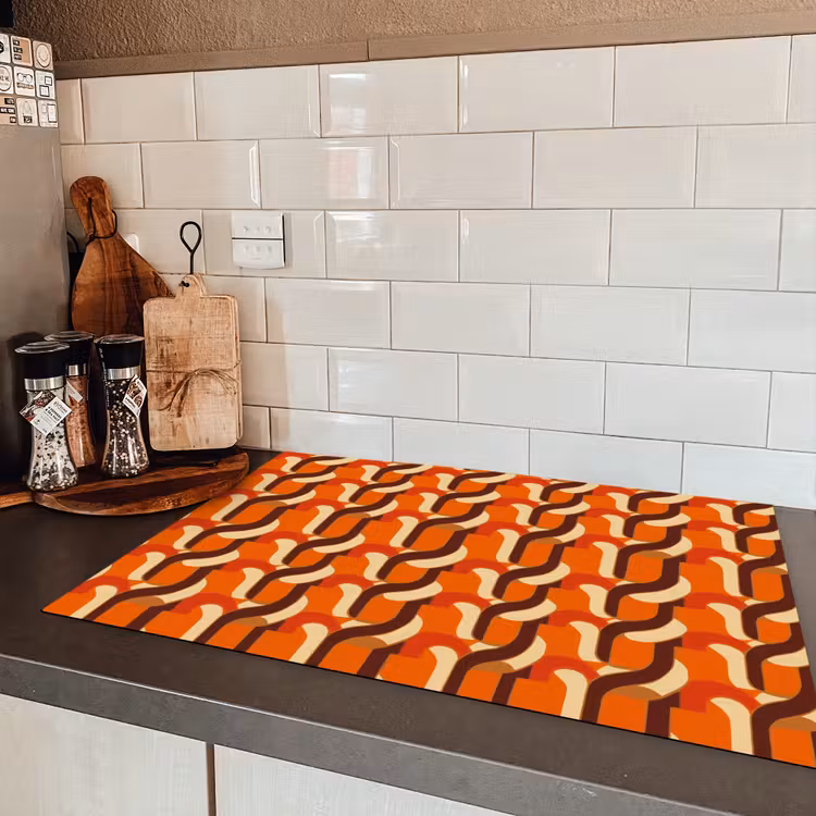 Retro - Modern - Kleurrijk Inductie beschermer vinyl 3mm klein 276 -sfeer3