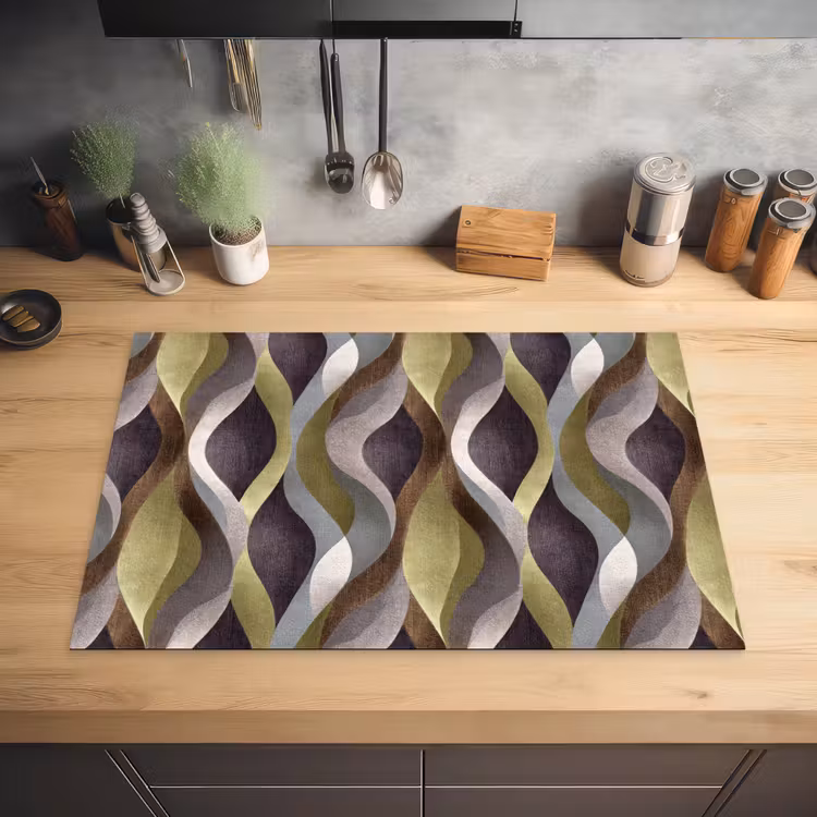 Retro - Banen - Kleurrijk Inductie beschermer vinyl 3mm klein 276 -sfeer5