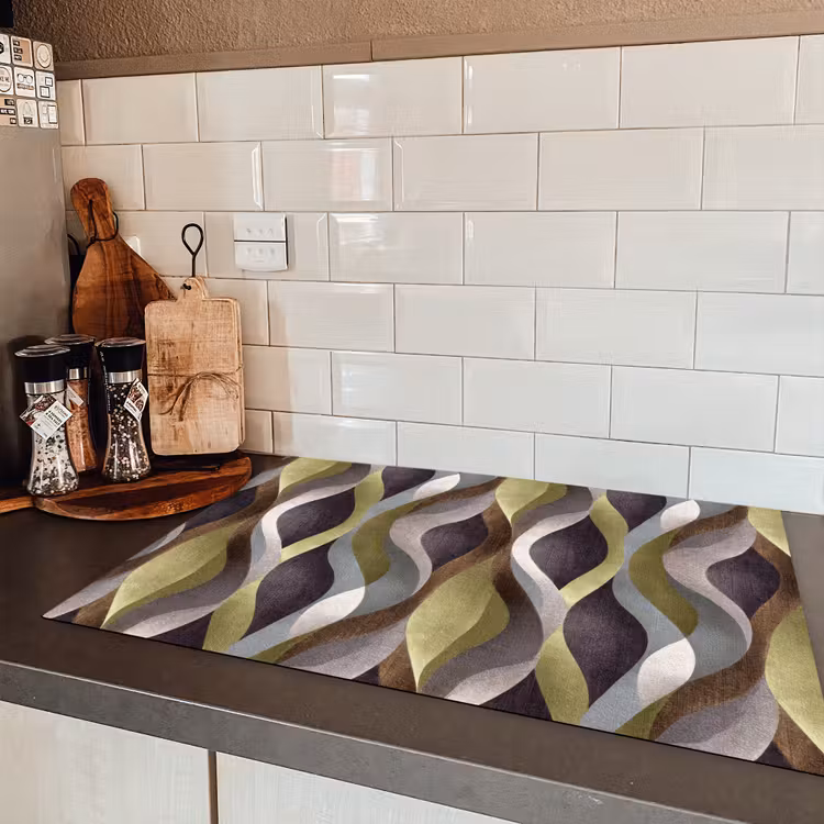 Retro - Banen - Kleurrijk Inductie beschermer vinyl 3mm klein 276 -sfeer3