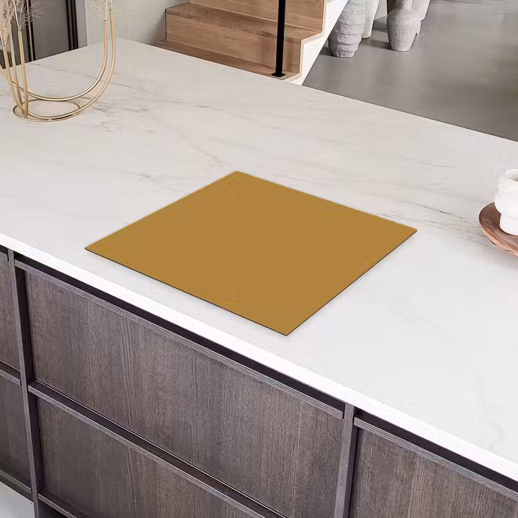 Rhythmic - Ochre - Geel Inductie beschermer vinyl 3mm middel 274 -sfeer8