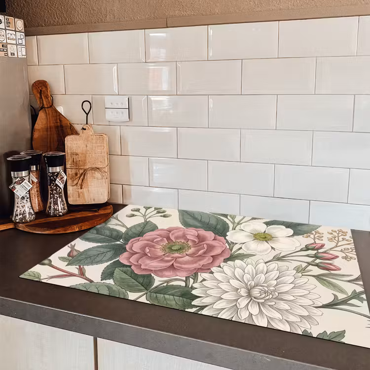 Romantisch - Design - Kleurrijk Inductie beschermer vinyl 3mm klein -sfeer3