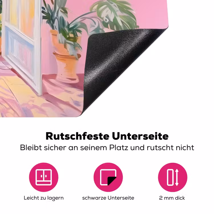Roze - Buiten - Verf Inductie beschermer vinyl 3mm klein -zzzzzzz-lf-onderkant