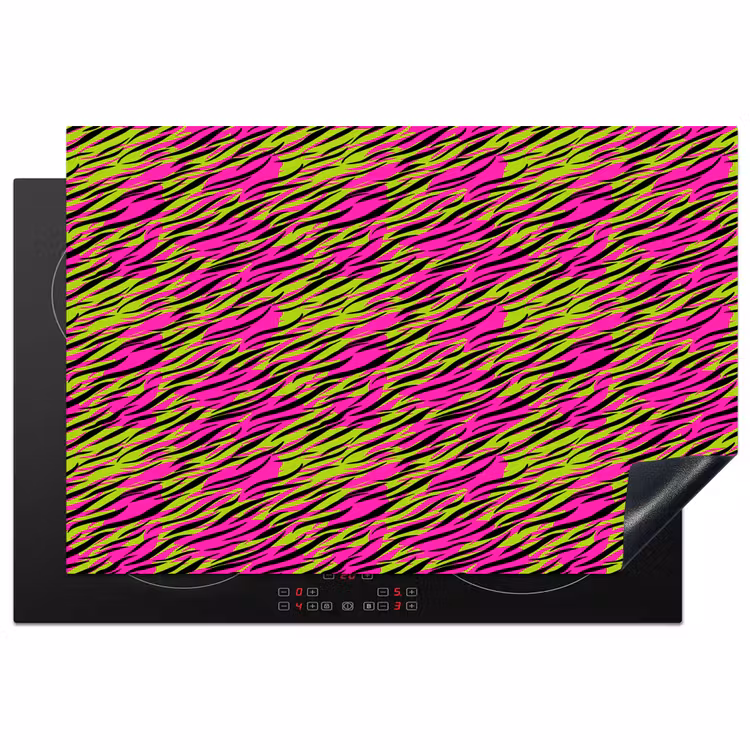 Roze - Groen - Neon - Dieren Inductie beschermer vinyl 3mm klein 276 -3d