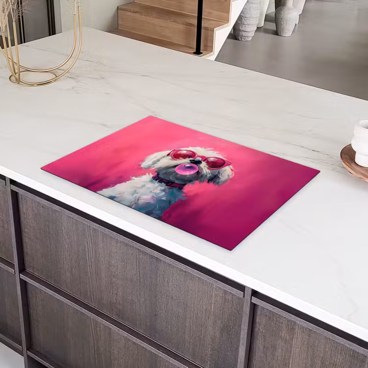 Pink - Hond - Bubbel Inductie beschermer vinyl 3mm klein -sfeer8