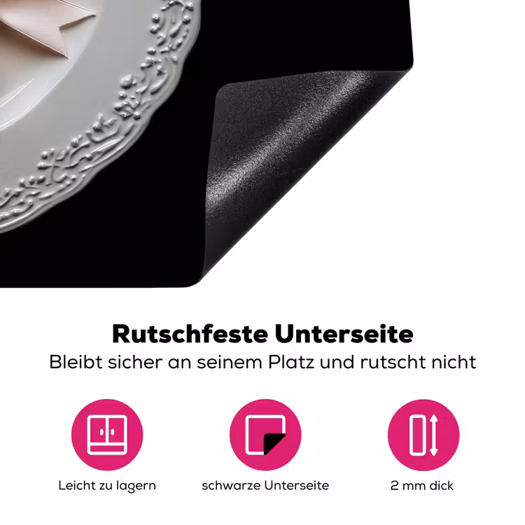 Rose - Strik - Bestek Inductie beschermer vinyl 3mm klein -zzzzzzz-lf-onderkant
