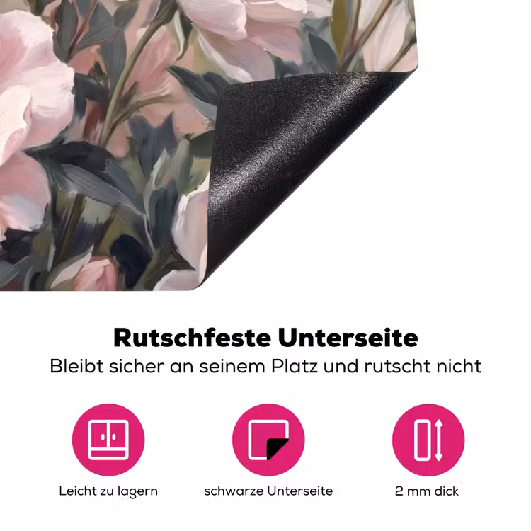 Rozen - Illustratie - Roze Inductie beschermer vinyl 3mm klein -zzzzzzz-lf-onderkant