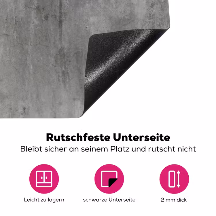 Roest - Beton - Patroon Inductie beschermer vinyl 3mm klein 276 -zzzzzzz-lf-onderkant