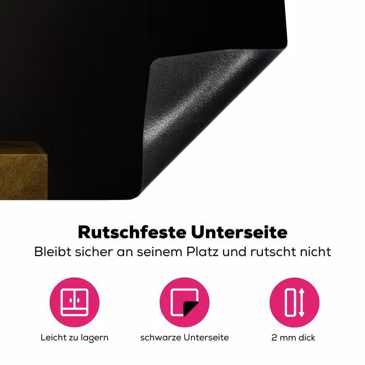 Rode - Bloemen - Vaas Inductie beschermer vinyl 3mm klein -zzzzzzz-lf-onderkant