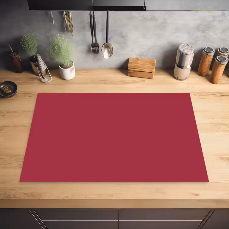 Rood - Effen kleur Inductie beschermer vinyl 3mm klein 276 -sfeer5