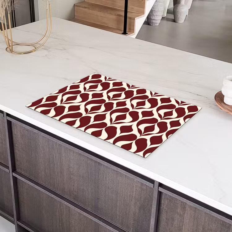 Rood - Druppelpatroon - Grafisch Inductie beschermer vinyl 3mm klein 276 -sfeer8