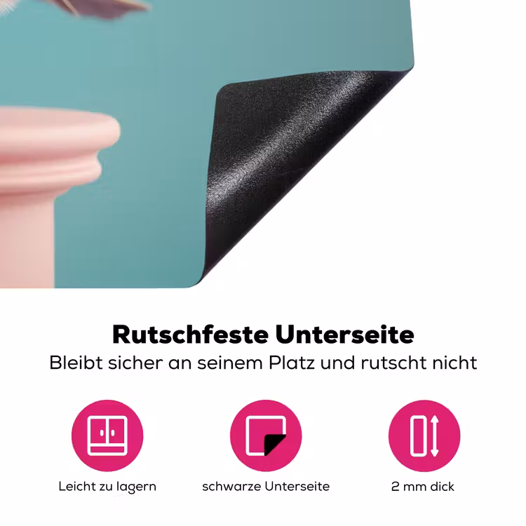 Roodborstje - Vogel - Koksmuts - Sokkel Inductie beschermer vinyl 3mm klein -zzzzzzz-lf-onderkant