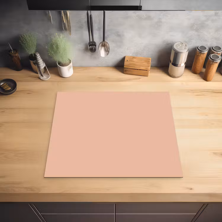 Blush - Terracotta - Nude Inductie beschermer vinyl 3mm middel 274 -sfeer5