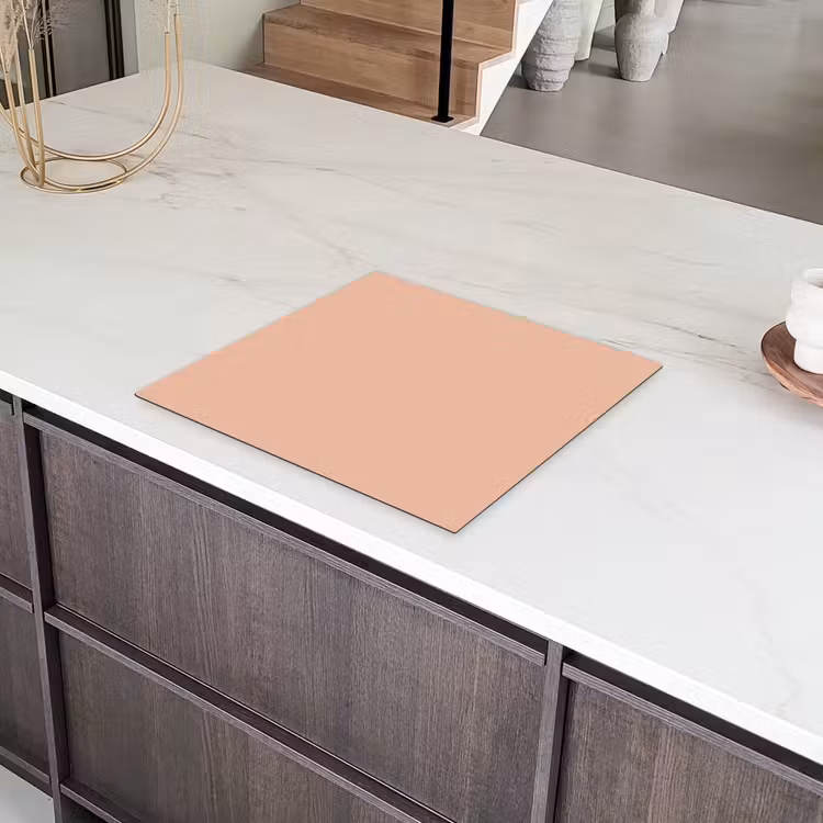 Blush - Terracotta - Nude Inductie beschermer vinyl 3mm middel 274 -sfeer8