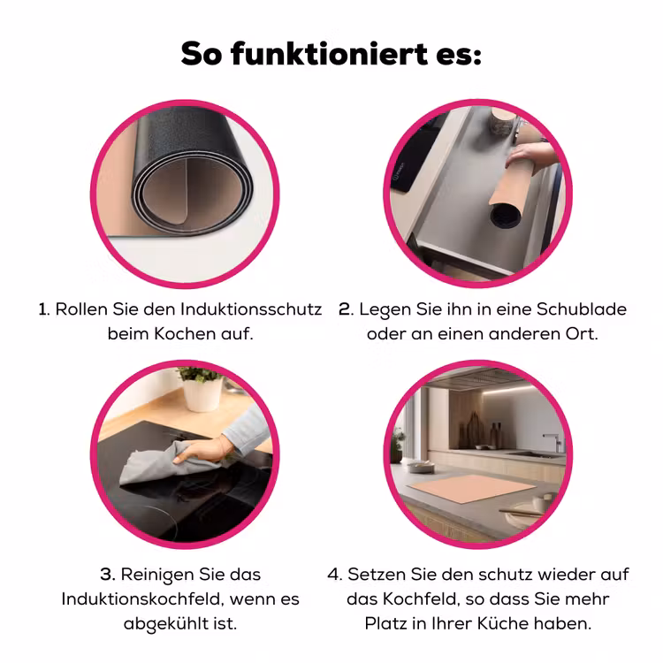 Blush - Terracotta - Nude Inductie beschermer vinyl 3mm middel 274 -zzzzzzz-lf-werking