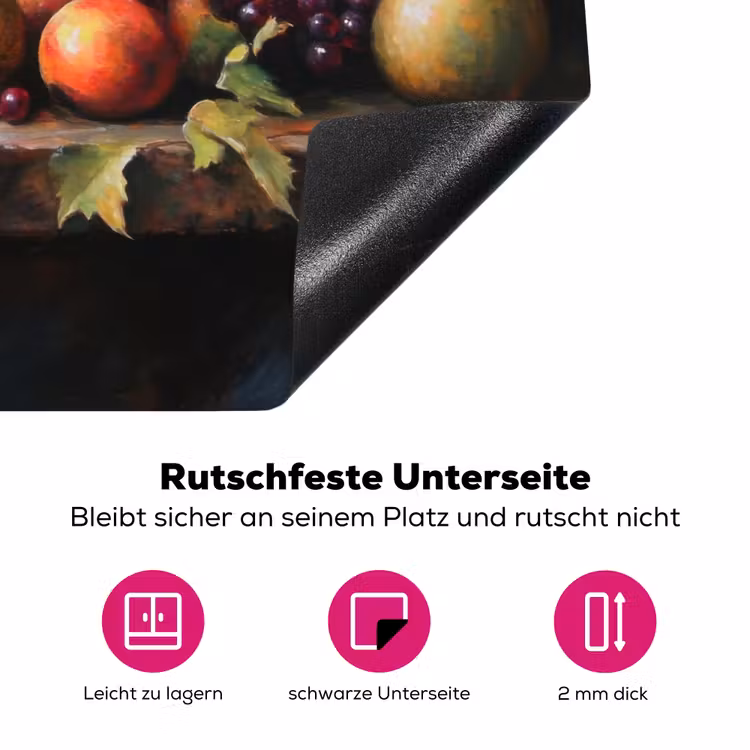 Rustiek - Stilleven - Fruit Inductie beschermer vinyl 3mm klein -zzzzzzz-lf-onderkant