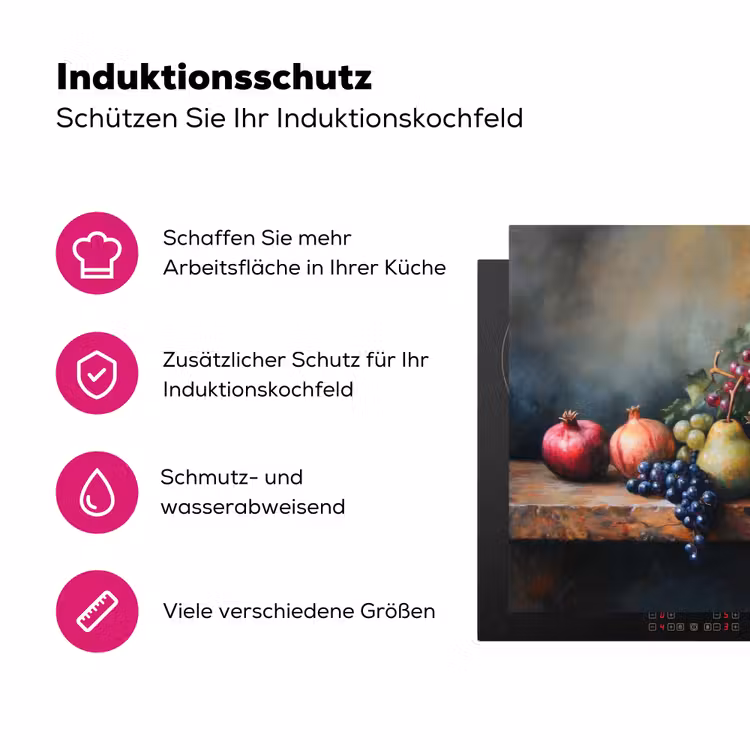 Rustiek - Stilleven - Fruit Inductie beschermer vinyl 3mm klein -zzzzzzz-lf-ups