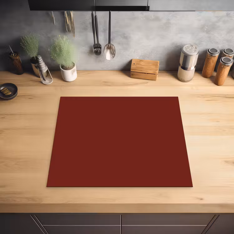 Rustic - Terracotta - Rood Inductie beschermer vinyl 3mm middel 274 -sfeer5