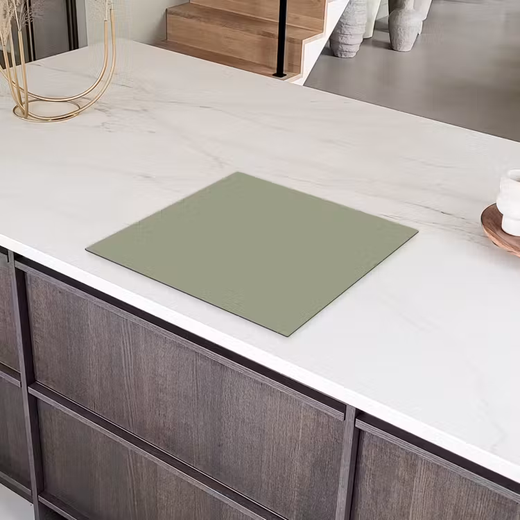 Sage - Mist - Groen Inductie beschermer vinyl 3mm middel 274 -sfeer8