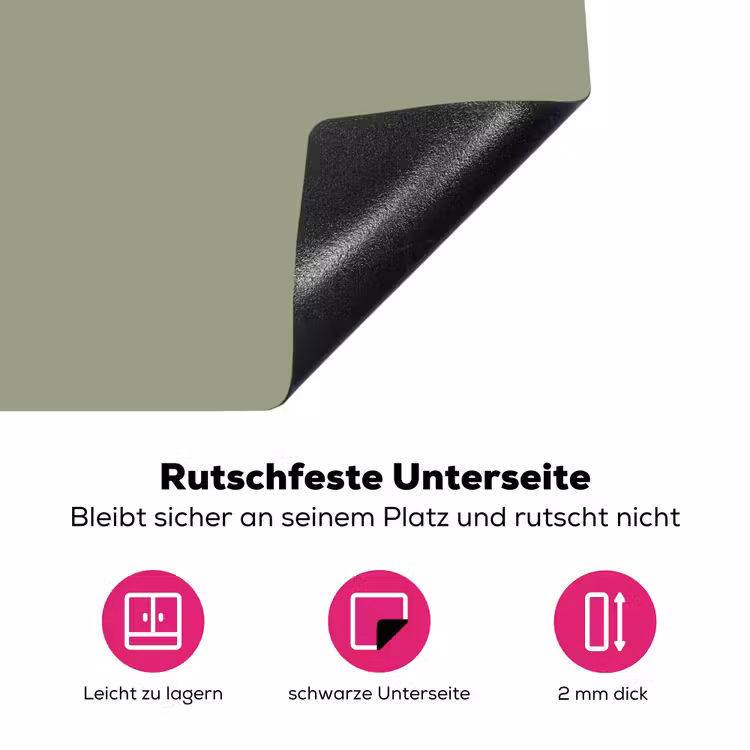 Sage - Mist - Groen Inductie beschermer vinyl 3mm middel 274 -zzzzzzz-lf-onderkant