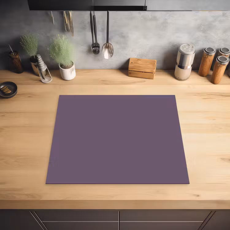 Velvet - Aubergine - Paars Inductie beschermer vinyl 3mm middel 274 -sfeer5