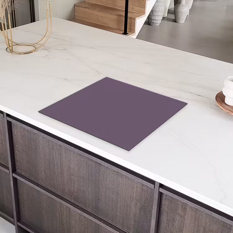 Velvet - Aubergine - Paars Inductie beschermer vinyl 3mm middel 274 -sfeer8