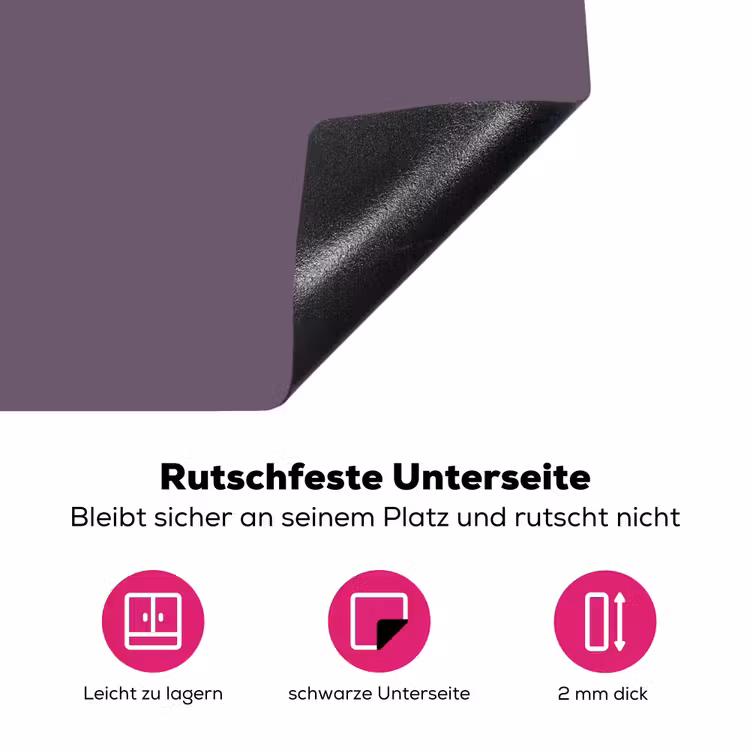Velvet - Aubergine - Paars Inductie beschermer vinyl 3mm middel 274 -zzzzzzz-lf-onderkant