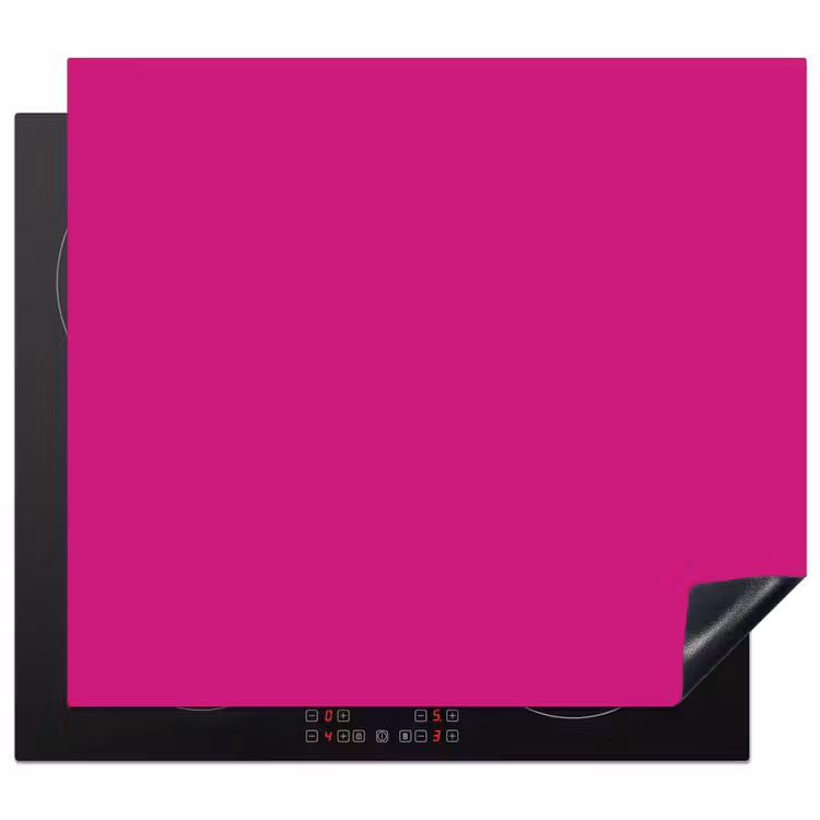 Velvet - Magenta - Roze Inductie beschermer vinyl 3mm middel 274 -3d