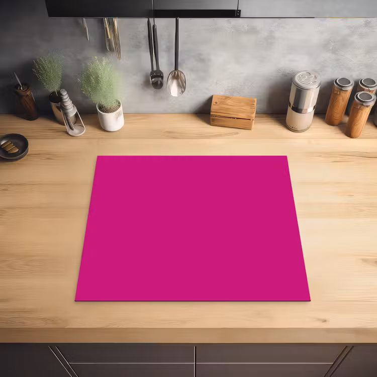 Velvet - Magenta - Roze Inductie beschermer vinyl 3mm middel 274 -sfeer5