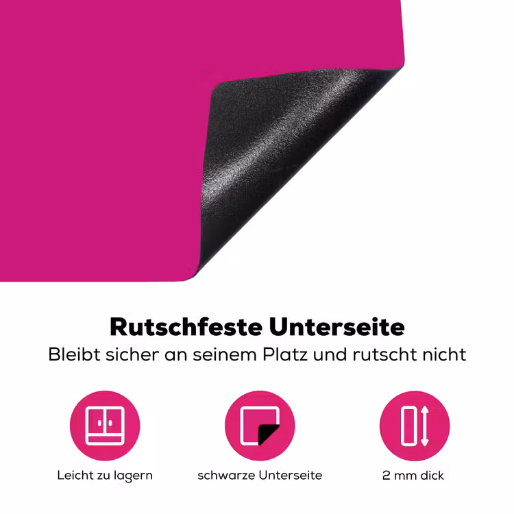 Velvet - Magenta - Roze Inductie beschermer vinyl 3mm middel 274 -zzzzzzz-lf-onderkant