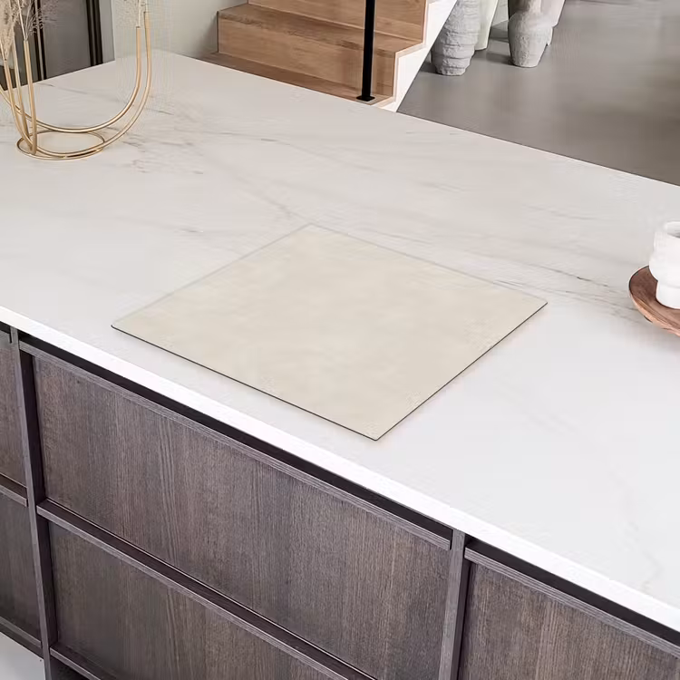 Zandkleurig - Modern - Egaal Inductie beschermer vinyl 3mm middel 274 -sfeer8