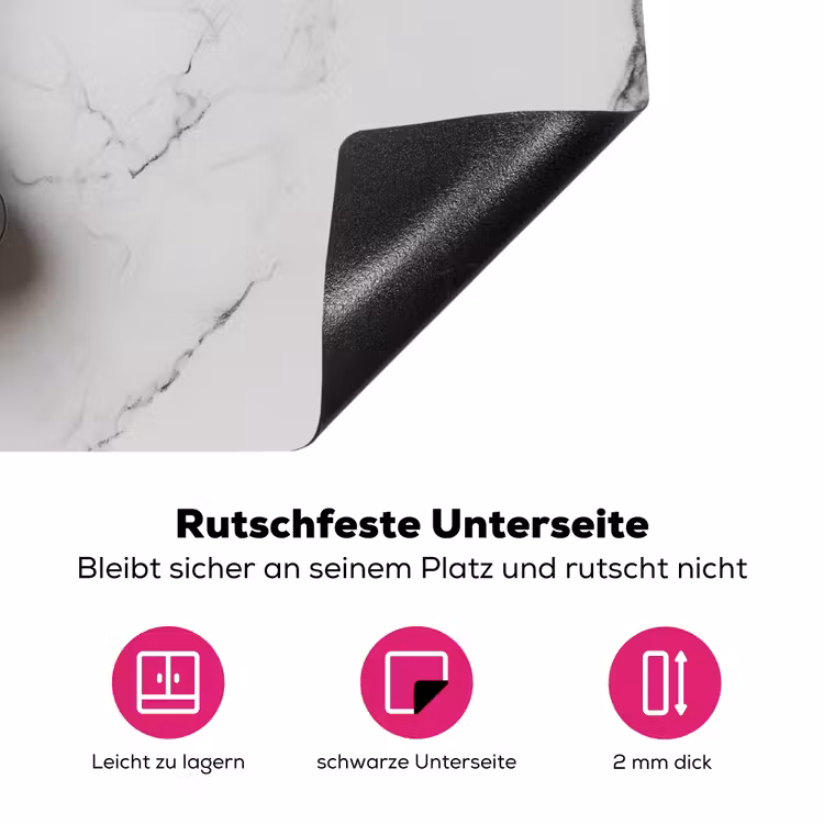 Schaakstuk - Koning - Zwart - Marmer Inductie beschermer vinyl 3mm klein -zzzzzzz-lf-onderkant