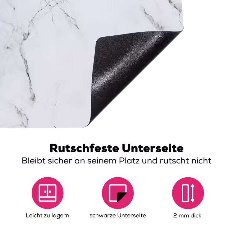 Schaakstuk - Loper - Zwart - Marmer Inductie beschermer vinyl 3mm klein -zzzzzzz-lf-onderkant