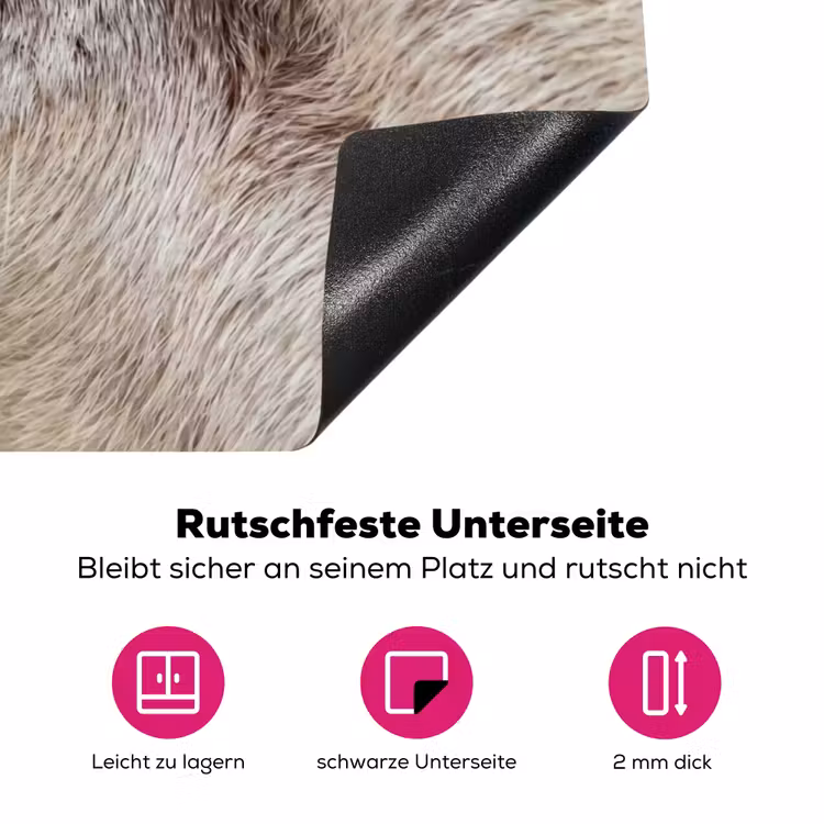 Schaap - Oog - Wit Inductie beschermer vinyl 3mm klein -zzzzzzz-lf-onderkant