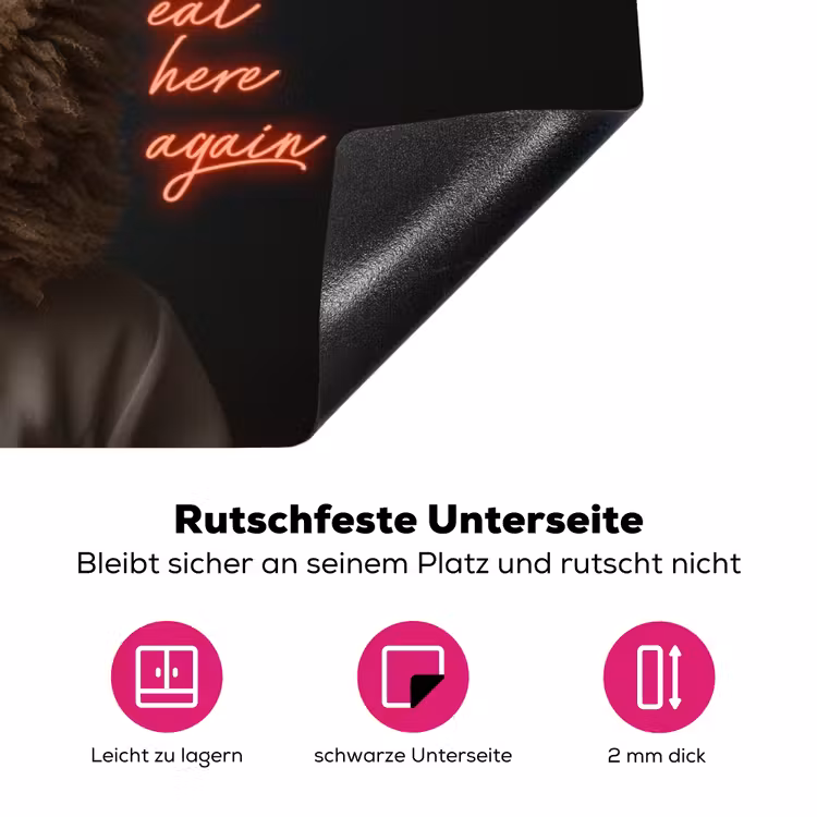 Schaap - Kokskleding - Neon - Quote Inductie beschermer vinyl 3mm klein -zzzzzzz-lf-onderkant