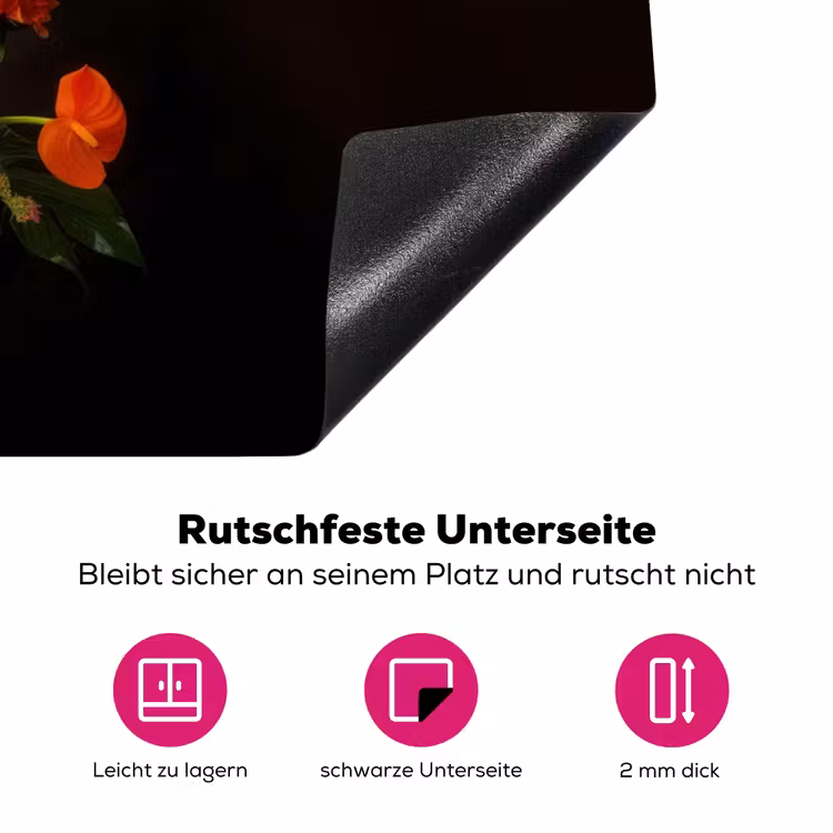 Schaal - Boeket - Bloemen Inductie beschermer vinyl 3mm klein -zzzzzzz-lf-onderkant