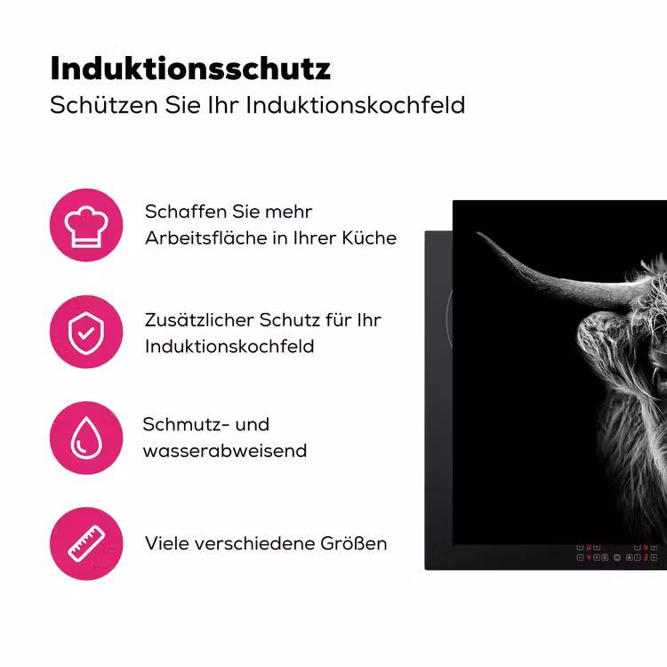Schaduwgestalte Inductie beschermer vinyl 3mm klein -zzzzzzz-lf-ups