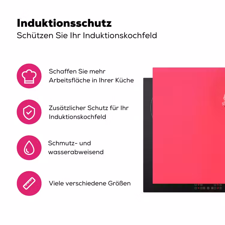 Schepijs - Roze - Hoorntje Inductie beschermer vinyl 3mm klein -zzzzzzz-lf-ups