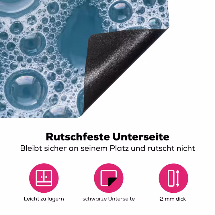 Schuim - Water - Textuur Inductie beschermer vinyl 3mm klein -zzzzzzz-lf-onderkant