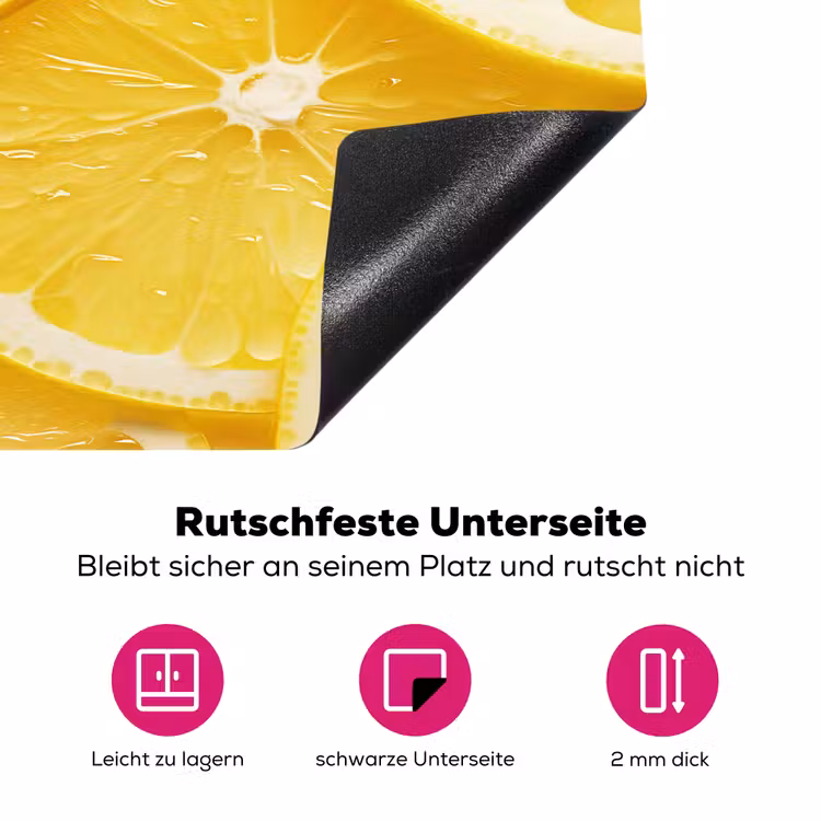 Schijfjes - Citroen - Sap Inductie beschermer vinyl 3mm klein 276 -zzzzzzz-lf-onderkant