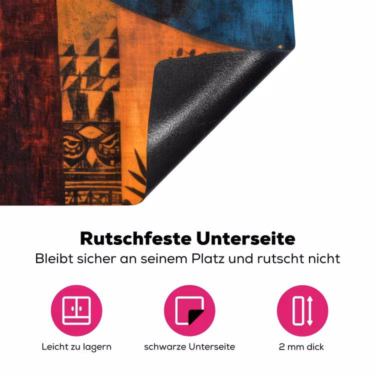 Silhouetten - Abstract - Zon - Maan Inductie beschermer vinyl 3mm klein -zzzzzzz-lf-onderkant