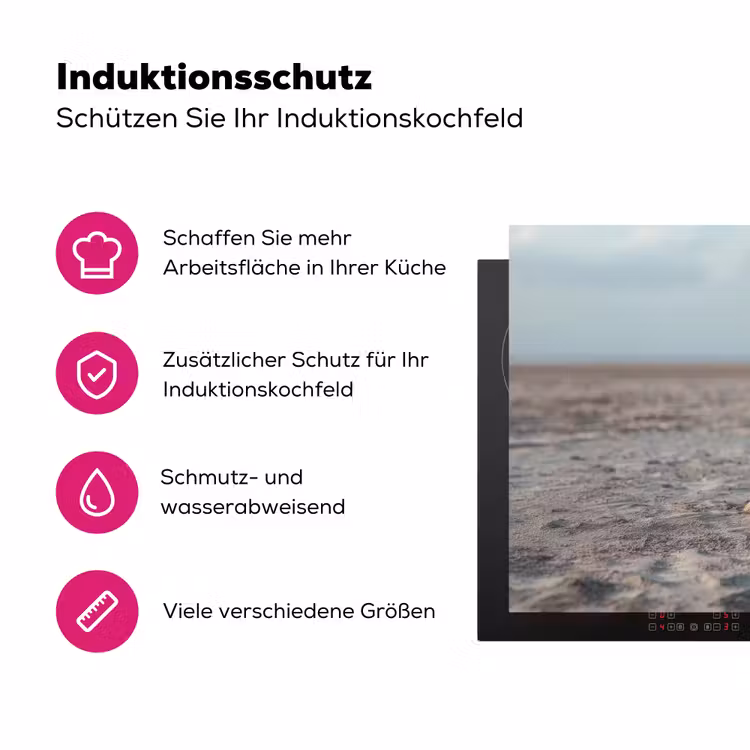 Scheepsstuur - Hout - Bruin - Zand Inductie beschermer vinyl 3mm klein -zzzzzzz-lf-ups
